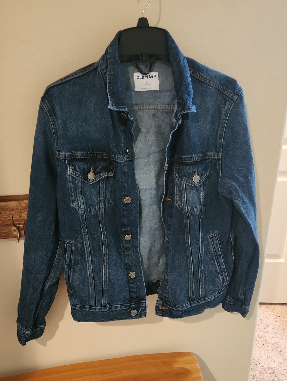 EUC, Old Navy Men's Blue Denim Jacket Button-Front Shirt Jacket